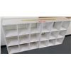 Image 1 : Qty 2 White Wood 9 Compartment Shelf