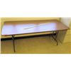 Image 1 : Wood & Metal Long Folding Table