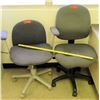 Image 1 : Qty 2 Rolling Chairs - 1 w/ Armrests