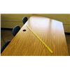 Image 1 : Wood Corner Table w/ 3 Chairs