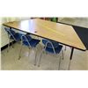 Image 1 : Wood Corner Table w/ 3 Chairs