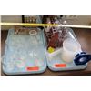 Image 1 : Qty 2 Trays of Beakers, Test Tubes, etc
