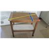 Image 1 : Wood 2 Tier Cart on Wheels