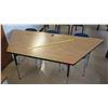 Image 3 : Wood & Metal Corner Table w/ 3 Chairs