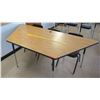 Image 1 : Wood & Metal Corner Table w/ 3 Chairs