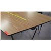 Image 2 : Wood & Metal Corner Table w/ 3 Chairs