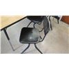 Image 3 : Wood & Metal Corner Table w/ 3 Chairs
