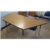 Image 1 : Wood & Metal Corner Table w/ 3 Chairs