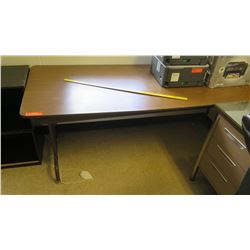 Long Folding Wood & Metal Table