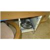 Image 3 : Wood & Metal Desk w/ Rattan Arm Chair