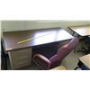 Image 1 : Wood & Metal Desk w/ Rolling Chair