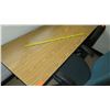 Image 2 : Wood & Metal Folding Table w/ Rolling Arm Chair