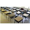 Image 1 : Qty 19 Wood & Metal Desks w/ Chairs