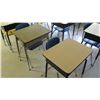 Image 2 : Qty 19 Wood & Metal Desks w/ Chairs