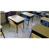 Image 8 : Qty 19 Wood & Metal Desks w/ Chairs