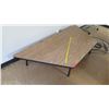 Image 1 : Short Wood & Metal Corner Table 14"H