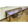 Image 1 : Narrow Wooden Table w/ Folding Chair