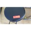 Image 2 : Round Metal Folding Stool w/ Leather Seat