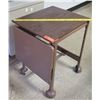 Image 1 : Metal Rolling Cart w/ Fold Down Leaf