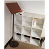 Image 1 : White 9 Compartment Shelf w/ Presentation Stand