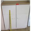 Image 1 : White 2 Door Cabinet w/ Shelves