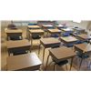 Image 2 : Qty 20 Wood Desks w/ Chairs