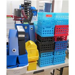 Multiple Misc Plastic Sorters, Bins, Storage, etc