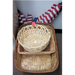 Qty 3 Baskets & American Flags