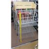 Image 2 : Qty 2 Metal Wire Carts w/ Wood Organizer