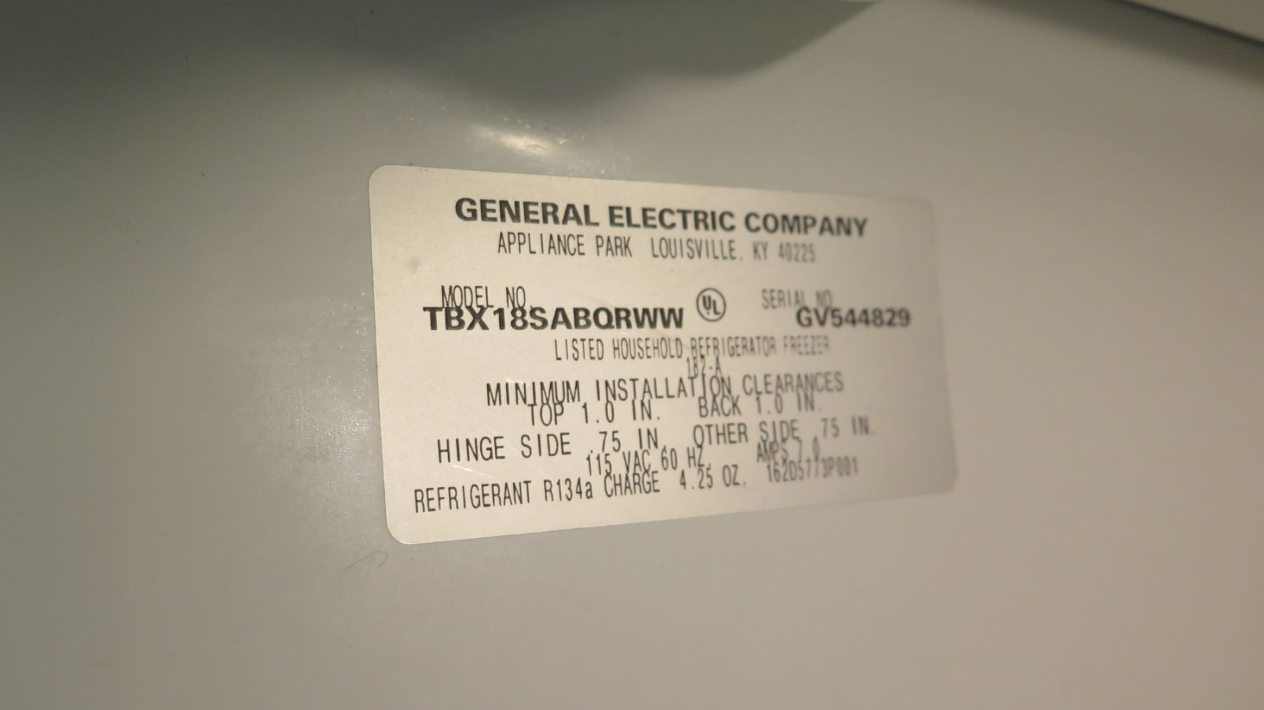 General Electric Refrigerator Freezer Oahu Auctions