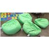 Image 1 : Qty 4 Green Bean Bag Chairs