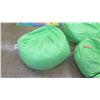 Image 2 : Qty 4 Green Bean Bag Chairs