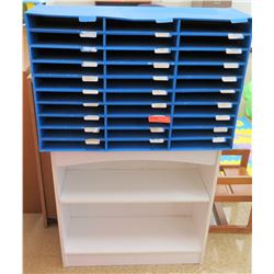 White 2 Tier Shelf & Cardboard Sorter