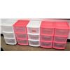 Image 1 : Qty 5 Rolling Plastic Storage Drawers
