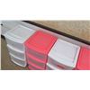 Image 3 : Qty 5 Rolling Plastic Storage Drawers