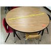 Image 1 : Round Wood Table w/ 3 Chairs