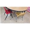 Image 2 : Round Wood Table w/ 3 Chairs