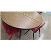 Image 3 : Round Wood Table w/ 3 Chairs