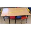 Image 1 : Wooden Children's Table w/ 8 Chairs