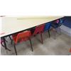 Image 2 : Long Wood Children's Table w/ 10 Chairs