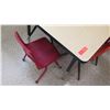 Image 3 : Long Wood Children's Table w/ 10 Chairs