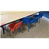 Image 2 : Long Wood Children's Table w/ 10 Chairs