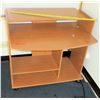 Image 1 : Wood Rounded Desk w/ Bottom Shelves
