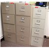 Image 1 : Qty 3 Four Drawer File Cabinets