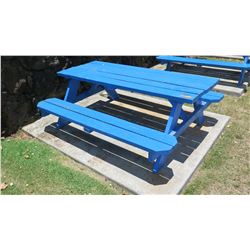 Blue Picnic Table