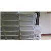 Image 2 : Qty 21 Stackable Plastic Storage Bins, Corkboard & White Board