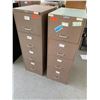 Image 2 : 2 Vertical Metal File Cabinets (Brown)