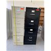 Image 1 : 2 Vertical Metal File Cabinets (Black & Cream)