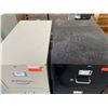 Image 2 : 2 Vertical Metal File Cabinets (Black & Cream)