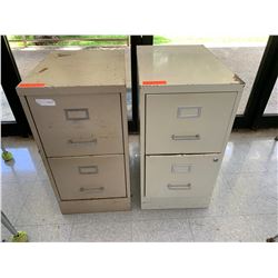 Qty 2, 2-Drawer Metal File Cabinets